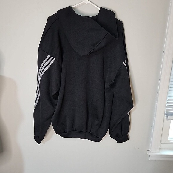 VTG 90's EUC Adidas Hoodie Mens Large Must‎ Have 3 Stripes Full Zip Sweatshirt - Picture 10 of 13